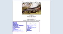 Desktop Screenshot of colchesterhistoricalsociety.org