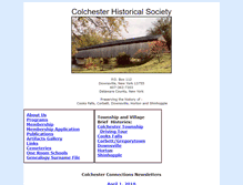 Tablet Screenshot of colchesterhistoricalsociety.org